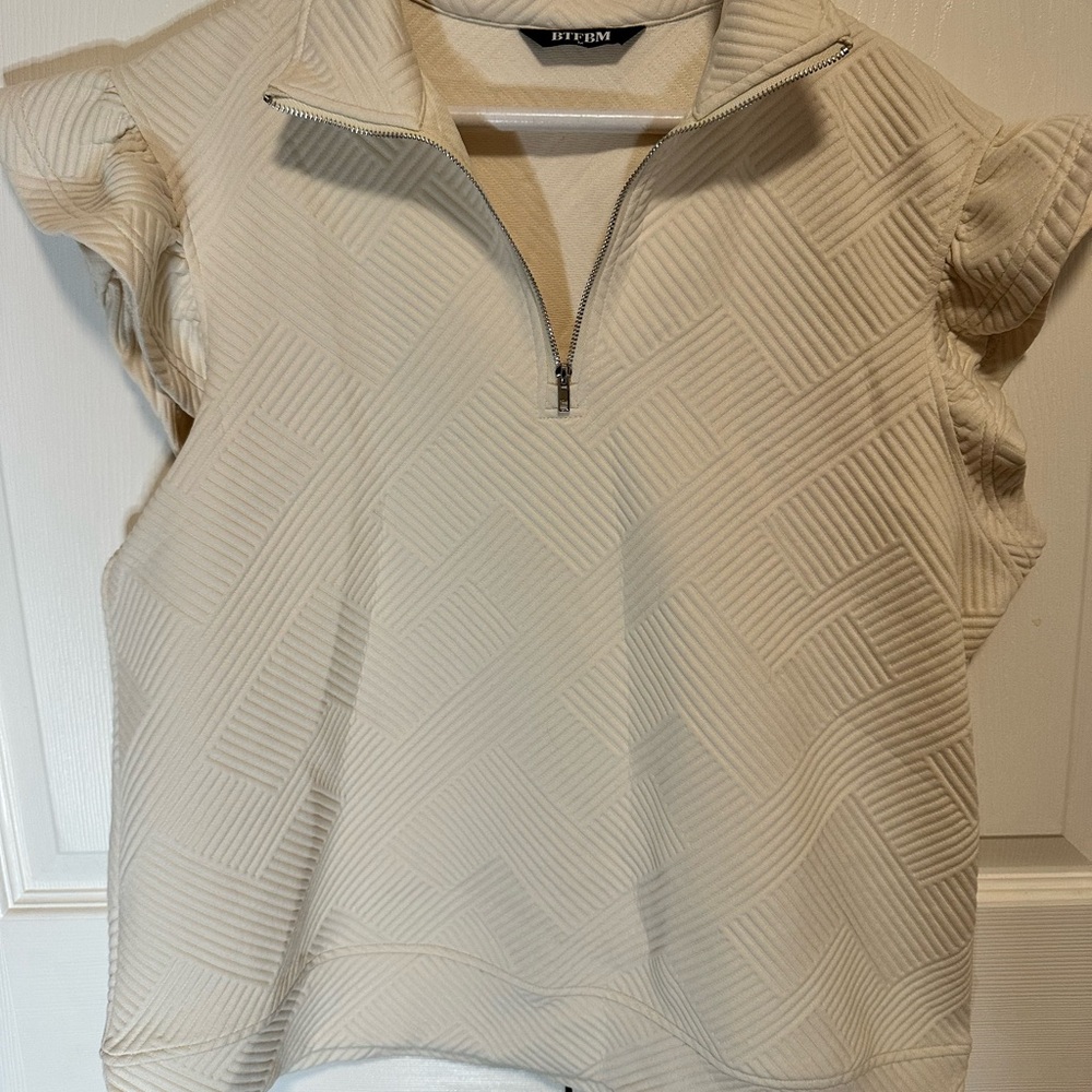Byer California Beige Textured Women's Hoodie